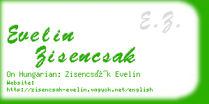 evelin zisencsak business card